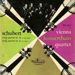 Cover for album: Schubert - Vienna Konzerthaus Quartet – String Quartet No. 10 In E Flat Major / String Quartet No. 11 In E Major(LP, Mono)
