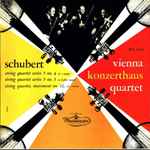Cover for album: Schubert, Vienna Konzerthaus Quartet – String Quartet Series 5 No. 4 In C Major / String Quartet Series 5 No. 5 In B-Flat Major / Strign Quartet, Movement No. 12, In C Major(LP, Mono)