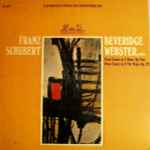 Cover for album: Schubert, Beveridge Webster – Piano Sonata In C Minor / Piano Sonata In E Flat Major