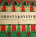 Cover for album: Shostakovich, Rudolf Schulz Quartet – String Quartet No. 2, Op. 69(LP, Album)