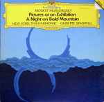 Cover for album: Mussorgsky / New York Philharmonic, Giuseppe Sinopoli – Pictures At An Exhibition - Night On Bald Montain(LP, Album, Stereo)