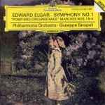 Cover for album: Edward Elgar - Philharmonia Orchestra, Giuseppe Sinopoli – Symphony No.1 - Pomp And Circumstance - Marches Nos. 1&4