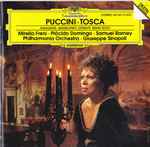 Cover for album: Puccini - Mirella Freni, Placido Domingo, Samuel Ramey, Philharmonia Orchestra, Giuseppe Sinopoli – Tosca (Highlights)(CD, Album, Stereo)