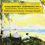 Cover for album: Tchaikovsky, Rimsky-Korsakov, Philharmonia Orchestra, Giuseppe Sinopoli – Symphony No. 5 - Russian Easter Festival Overture(CD, Album)