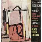 Cover for album: Poulenc, Stravinsky - Boston Symphony, Munch, Zamkochian – Concerto In G Minor For Organ, Strings And Timpani / Jeu Des Cartes