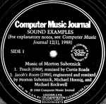 Cover for album: Computer Music Journal Soundsheet Examples(Flexi-disc, 7