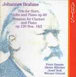 Cover for album: Johannes Brahms, Dieter Klöcker, Josef Suk, Werner Genuit – Trio For Horn, Violin And Piano Op. 40 / Sonatas For Clarinet And Piano Op. 120 Nos. 1&2(CD, )