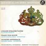 Cover for album: Johann Strauss Vater / Franz von Suppé / Jacques Offenbach ; Philharmonia Orchester, Herbert von Karajan – Radetzky-Marsch / Leichte Kavallerie - Ouvertüre / Pariser Leben - Ouvertüre(7