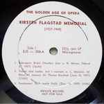 Cover for album: Richard Wagner / Ludwig van Beethoven / Kirsten Flagstad – Kirsten Flagstad Memorial (1937-1949)(LP)