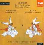 Cover for album: Franz Schubert, Carl Maria von Weber, Luigi Cherubini – Mass in C Major, Solemn Mass, Freischütz Messe(2×CD, )