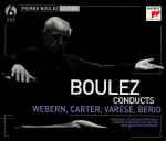 Cover for album: Boulez - Webern, Carter, Varèse, Berio - Ensemble Intercontemporain, New York Philharmonic, London Symphony Orchestra – Boulez Conducts Webern, Carter, Varèse, Berio(6×CD, Compilation)