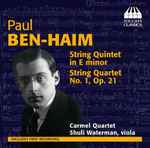 Cover for album: Paul Ben-Haim - Carmel Quartet, Shuli Waterman – Chamber Music For Strings(CD, Album)