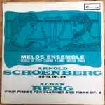 Cover for album: Arnold Schoenberg, Alban Berg, Melos Ensemble, Gervase de Peyer, Lamar Crowson – Suite Op. 29; Four Pieces For Clarinet And Piano Op. 5(LP, Mono)