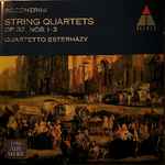 Cover for album: Boccherini - Quartetto Esterházy – String Quartets Op. 32 Nos. 1-3(CD, Album, Remastered)