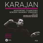 Cover for album: Karajan, Berliner Philharmoniker, Philharmonia Orchestra / Mussorgsky, Tchaikovsky, Borodin, Balakirev, Stravinsky – Russian Music (1949-1960)(7×CD, Reissue, Remastered, Stereo, Mono, Box Set, Compilation, Reissue)
