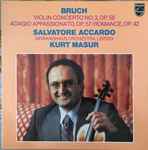 Cover for album: Bruch, Salvatore Accardo, Gewandhaus Orchestra, Leipzig, Kurt Masur – Violin Concerto No. 3, Op. 58, Adagio Appassionato, Op. 57 / Romance, Op. 42