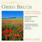 Cover for album: Grieg, Bruch, Royal Philharmonic Orchestra, George Weldon, The New Philharmonia Orchestra, Seiji Ozawa – Piano Concerto, Violin Concerto(CD, Compilation)