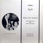 Cover for album: Ferruccio Busoni, Gulli-Cavallo Duo, Franco Gulli, Enrica Cavallo – The Two Sonatas For Violin And Piano(LP, Stereo)