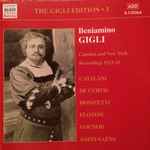 Cover for album: PaquitaBeniamino Gigli – The Gigli Edition Vol. 3: Camden and New York Recordings 1923-25(CD, Compilation)