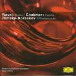 Cover for album: Ravel, Chabrier, Rimsky-Korsakov, Boston Symphony Orchestra, Seiji Ozawa – Boléro, España, Scheherazade