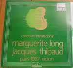 Cover for album: Qian Zhou, Vasko Vassilev - Chausson, Nigg, Brahms, Ravel – Concours International Marguerite Long Jacques Thibaud Paris 1987 Violon(LP)