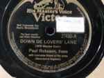 Cover for album: Down De Lovers' LanePaul Robeson With Lawrence Brown (4) – Down De Lovers' Lane / Shenandoah(Shellac, 10
