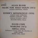 Cover for album: David Cope / Allan Blank – New Music By Allan Blank And David Cope(LP, Album)
