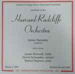 Cover for album: Harvard-Radcliffe Orchestra, James Yannatos, Johann Sebastian Bach, Aaron Copland, Karl Amadeus Hartmann – Harvard-Radcliffe Orchestra(CD, )