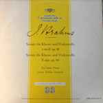 Cover for album: Johannes Brahms, Jörg Demus, Ludwig Hoelscher – Sonate Fur Klavier Und Violoncello E-moll Op. 38 / Sonate Fur Klavier Und Violoncello F-dur Op. 99