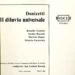 Cover for album: Gaetano Donizetti, Martine Dupuy, Ottavio Garaventa, Aldo Bottion, Bonaldo Giaiotti, Jan Latham-König – Il Diluvio Universale(3×LP, Stereo)