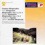 Cover for album: Liszt / Enescu / Chabrier / Alfvén : Philadelphia Orchestra · Eugene Ormandy · New York Philharmonic · Leonard Bernstein – Famous Rhapsodies(CD, Compilation, Remastered)