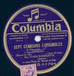 Cover for album: Manuel De Falla, Maria Barrientos – Sept Chansons Espagnoles(Shellac, 12