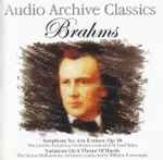 Cover for album: Brahms, The London Symphony Orchestra Conducted By Josef Krips / The Vienna Philharmonic Orchestra Conducted By Wilhelm Furtwangler – Symphony No. 4 In E Minor, Op. 98 / Variations On A Theme Of Haydn(CD, Compilation, Copy Protected, Remastered, Mono)