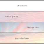 Cover for album: Oliver Coates, John Luther Adams – Canticles Of The Sky / Three High Places(8×File, MP3, Album)