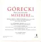 Cover for album: Three Selections From Miserere(CD, Promo, Sampler)