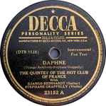 Cover for album: The Quintet Of The Hot Club Of France With Django Reinhardt, Stéphane Grappelli – Daphne / I Wonder Where My Baby Is Tonight?(Shellac, 10