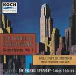 Cover for album: Bernard Herrmann / William Schuman — The Phoenix Symphony, James Sedares – Herrmann: Symphony No. 1 / Schuman: New England Triptych(CD, Album)