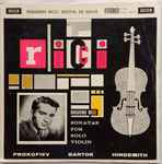 Cover for album: Ruggiero Ricci  •  Prokofiev  •  Bartok  •  Hindemith – Recital De Solos = Sonatas For Solo Violin(LP, Stereo)