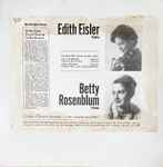 Cover for album: Paul Hindemith, John Ireland, Edith Eisler, Betty Rosenblum – Two Great 20th Century Romantic Works(LP, Stereo)