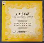 Cover for album: K. P. E. Bach, Franz Holetschek, Henry Swoboda, Vienna Symphony Orchestra – Piano Concerto In A Major ; Sinfonia In D Major ; Sinfonia In C Major
