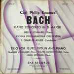 Cover for album: Carl Philipp Emanuel Bach, Hélène Schnabel, Vienna Philharmonia Orchestra, Camillo Wanausek, Walter Schneiderhan – Piano Concerto In D Major, Trio For Flute, Violin And Piano(LP)