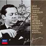 Cover for album: Lalo / Chausson, Ravel, Arthur Grumiaux, Orchestre Des Concerts Lamoureux, Manuel Rosenthal – Lalo Symphonie Espagnole / Chausson Poème / Ravel Tzigane(CD, Album, Stereo)