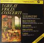 Cover for album: Pyotr Ilyich Tchaikovsky, Ludwig van Beethoven, Johannes Brahms, Niccolò Paganini, Édouard Lalo – Great Violin Concerti(4×LP, Album, Box Set, Compilation)