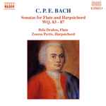 Cover for album: C. P. E. Bach, Béla Drahos, Zsuzsa Pertis – Sonatas For Flute And Harpsichord WQ. 83 - 87