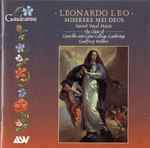 Cover for album: Leonardo Leo - The Choir Of Gonville and Caius College, Geoffrey Webber – Miserere mei Deus (Sacred Vocal Music)(CD, Album)
