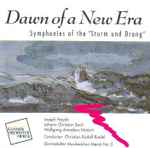 Cover for album: Joseph Haydn / Johann Christian Bach / Wolfgang Amadeus Mozart - Kammerorchester Merck , Conductor: Christian Rudolf Riedel – Dawn Of A New Era: Symphonies Of The 
