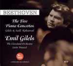 Cover for album: Gilels, Maazel, The Cleveland Orchestra, Beethoven – The Five Piano Concertos,  Gilels & Szell. Rehearsal. Unreleased Recordings(3×CD, Compilation)