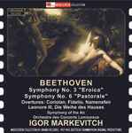 Cover for album: Beethoven, Symphony Of The Air, Orchestre Des Concerts Lamoureux, Igor Markevitch – Symphony No. 3 “Eroica” / Symphony No. 6 “Pastorale” / Overtures(2×CD, Album, Remastered)