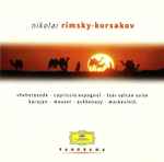Cover for album: Nikolai Rimsky-Korsakov • Karajan • Maazel • Ashkenazy • Markevitch – Sheherazade • Capriccio Espagnol • Tsar Saltan Suite(2×CD, Compilation, Reissue)