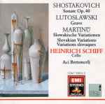 Cover for album: Shostakovich / Lutosławski / Martinů - Heinrich Schiff, Aci Bertoncelj – Sonate Op. 40 / Grave / Slowakische Variationen